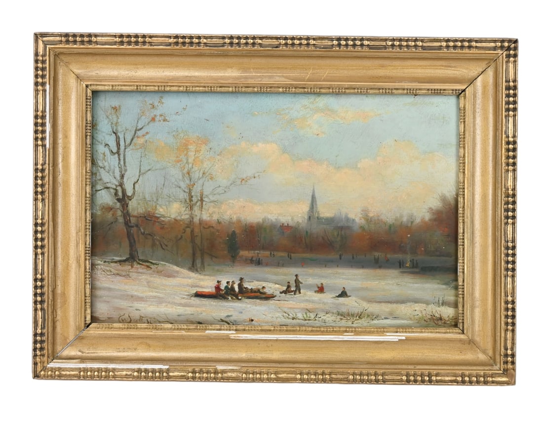 SCOTT SIGNED 19TH C OIL PAINTING