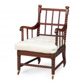 SCOTTISH BOBBIN-TURNED STAINED