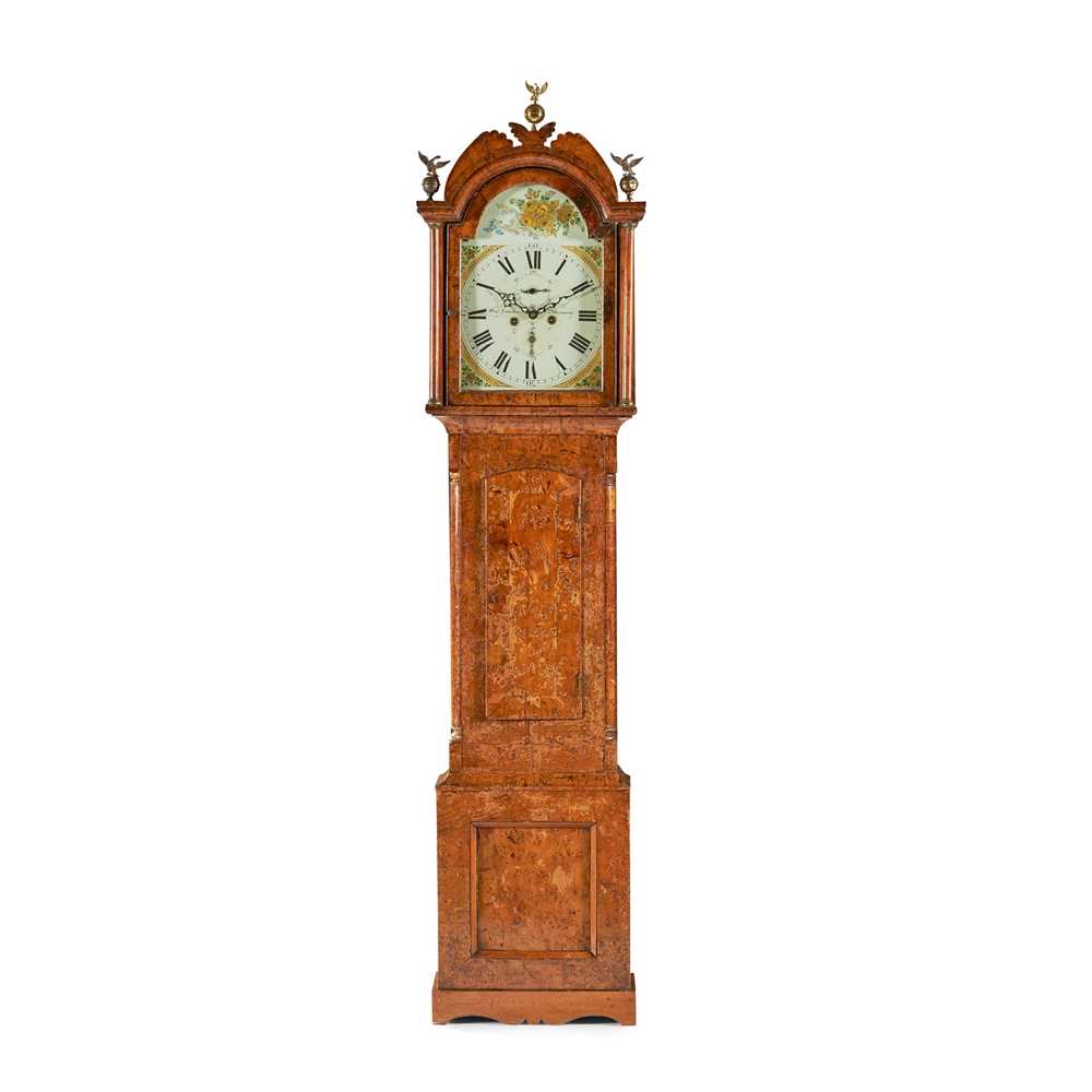 SCOTTISH BURR YEW LONGCASE CLOCK,