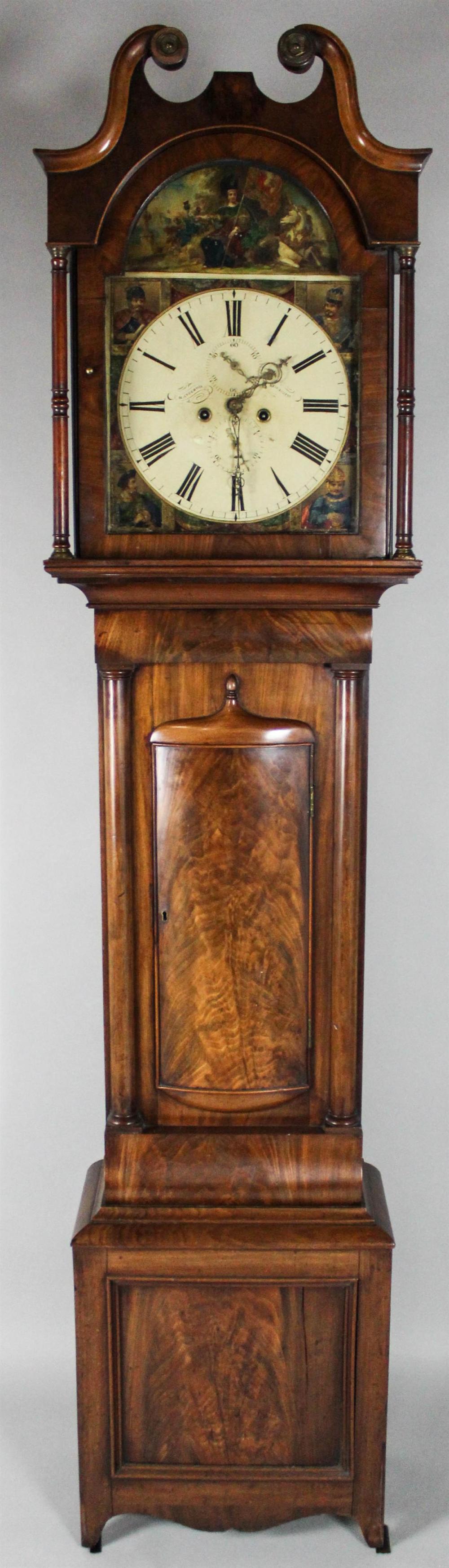SCOTTISH FIGURED MAHOGANY TALL CASE
