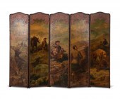 SCOTTISH HUNT SCENE PAINTED FL