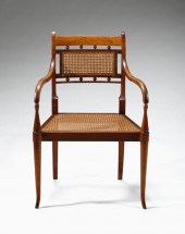 Scottish mahogany open armchai