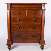 SCOTTISH MAHOGANY TALL CHEST,