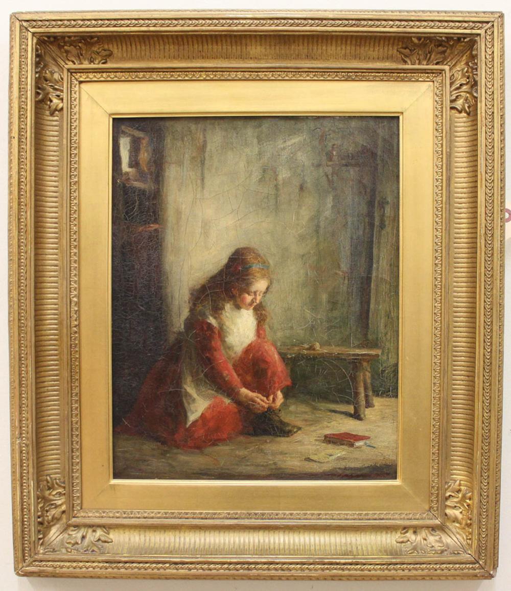 SCOTTISH OIL ON CANVAS, GIRL IN A