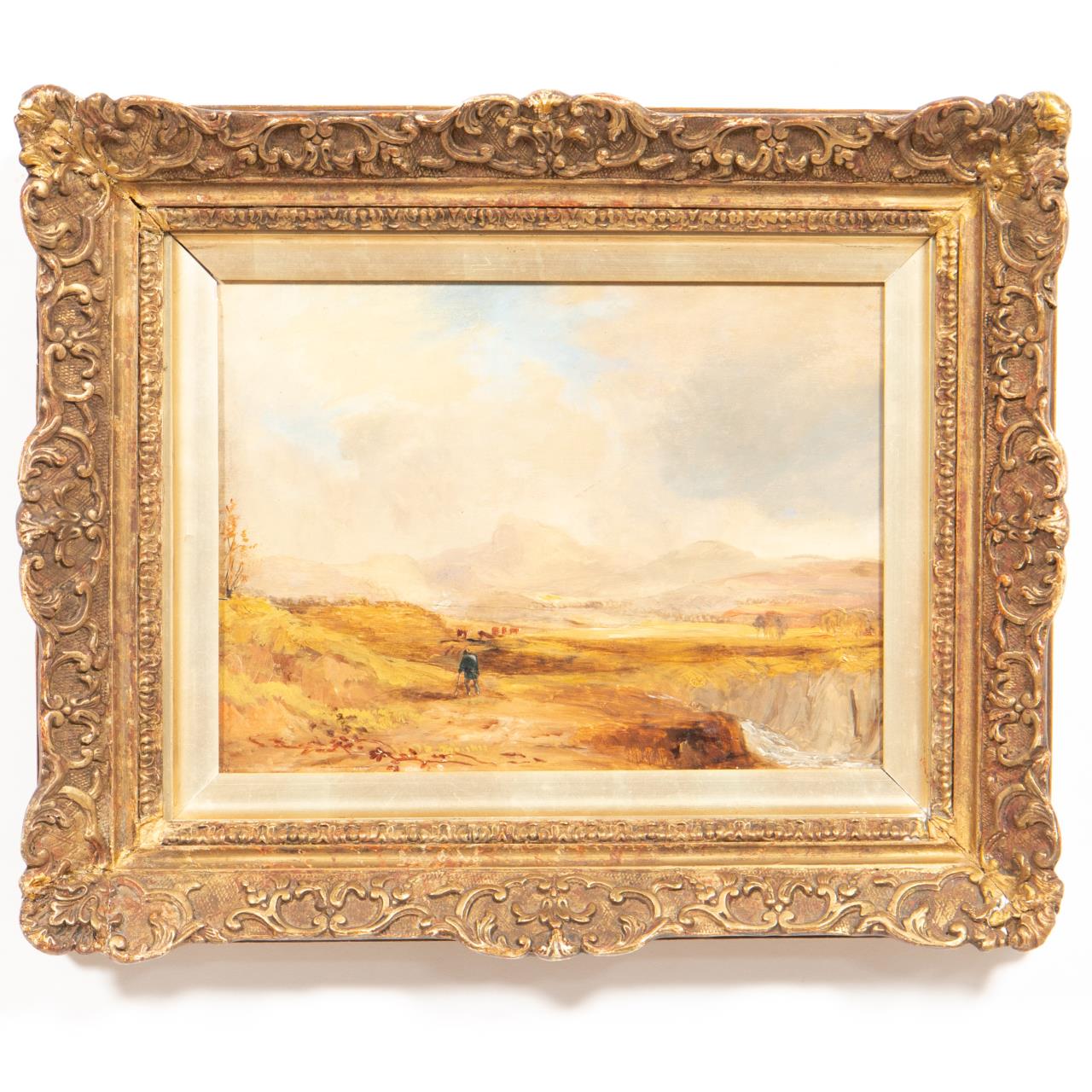 SCOTTISH OIL ON PANEL LANDSCAPE,