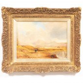 SCOTTISH OIL ON PANEL LANDSCAP