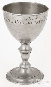 SCOTTISH PEWTER CHALICE, 18TH