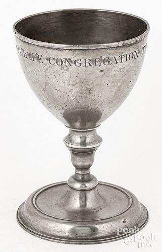 SCOTTISH PEWTER CHALICE, LATE