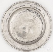 SCOTTISH PEWTER DISH, LATE 18T
