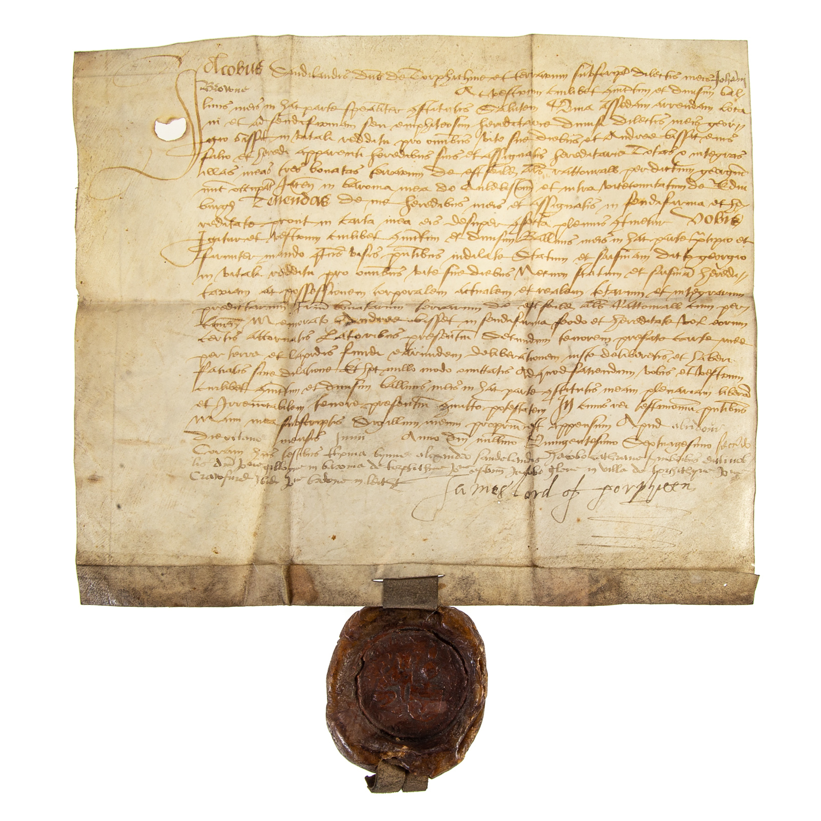 SCOTTISH RENAISSANCE DOCUMENT, 1572