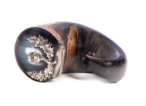 SCOTTISH SILVER MOUNTED SNUFF