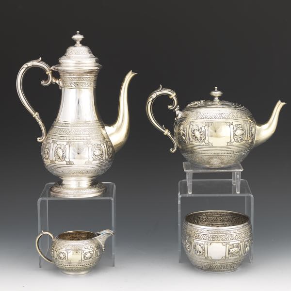 SCOTTISH SILVER PLATED FOUR-PIECE