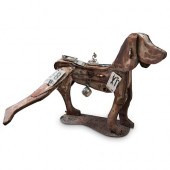 SCRAP METAL DOG GARDEN FOUNTAI