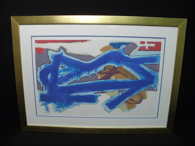 Screen print in colors on paper