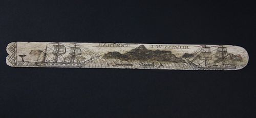SCRIMSHAW AND POLYCHROMED WHALEBONE