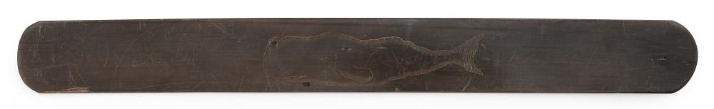 SCRIMSHAW BALEEN BUSK DEPICTING