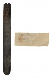 SCRIMSHAW BALEEN BUSK MID-19TH