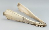SCRIMSHAW BLACKFISH JAW 19TH C
