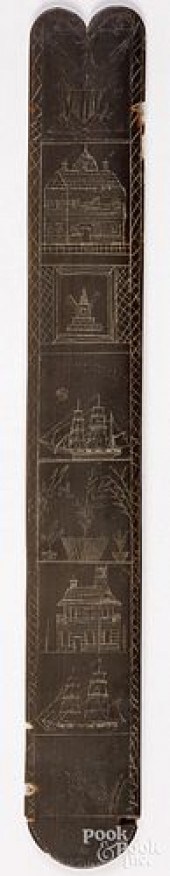 SCRIMSHAW DECORATED BALEEN BUS