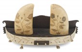 SCRIMSHAW MANTEL GARNITURE 19T