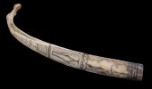 SCRIMSHAW ON A WALRUS RIB, NOR