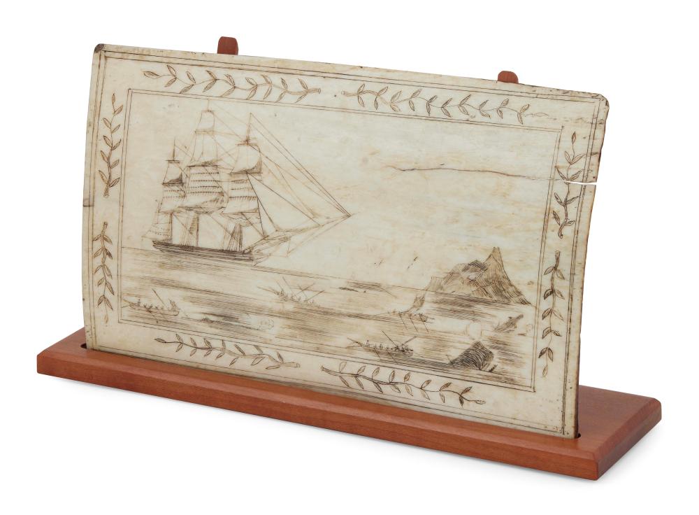 SCRIMSHAW PANBONE PLAQUE