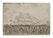 SCRIMSHAW PANBONE PLAQUE MID-1