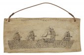 SCRIMSHAW PANBONE PLAQUE SECON