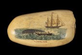 SCRIMSHAW SPERM WHALE TOOTH Ha