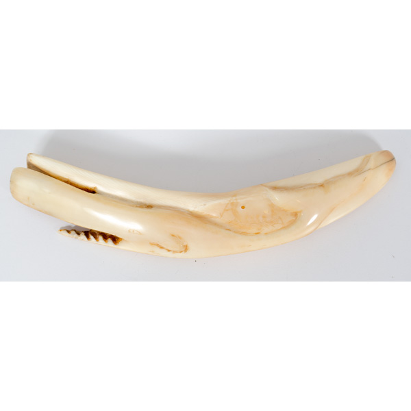 Scrimshaw Tooth Featuring Whale