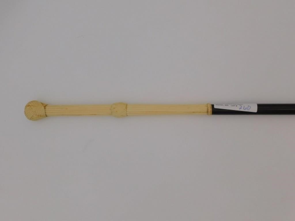 SCRIMSHAW WALKING STICK, 19TH C.