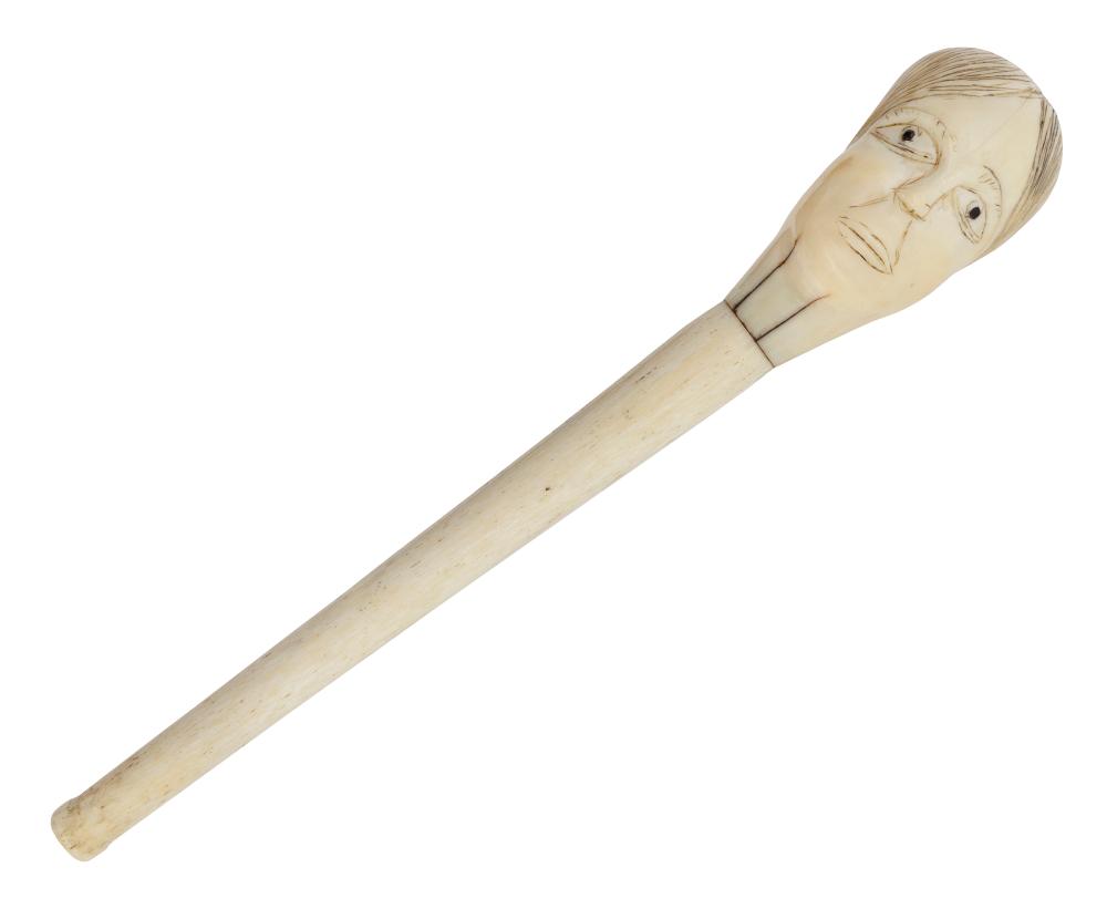 SCRIMSHAW WHALEBONE AND WHALE IVORY
