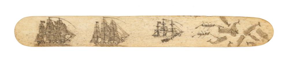 SCRIMSHAW WHALEBONE BUSK BY