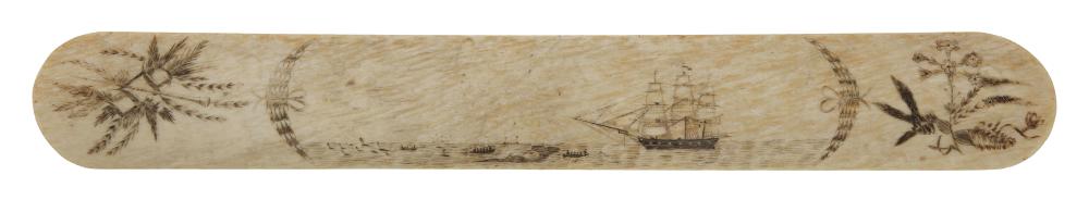 SCRIMSHAW WHALEBONE BUSK BY THE