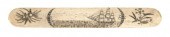 SCRIMSHAW WHALEBONE BUSK WITH