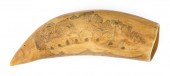SCRIMSHAW WHALE'S TOOTH "A WIG