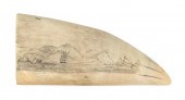 SCRIMSHAW WHALE'S TOOTH DEPICT