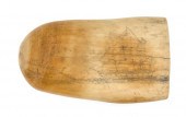 SCRIMSHAW WHALE'S TOOTH DEPICT