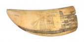 SCRIMSHAW WHALE'S TOOTH DEPICT