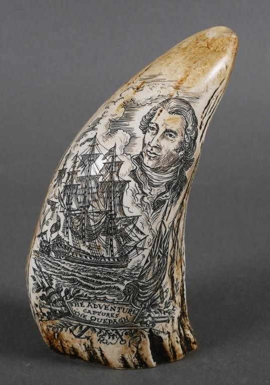 SCRIMSHAW WILLIAM KIDD BATTLE