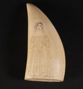 SCRIMSHAWED PORTRAIT OF A YOUN
