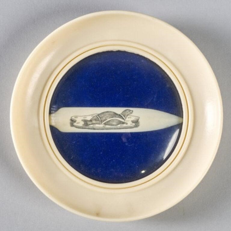 SCRIMSHAWED SPEAR TIPA