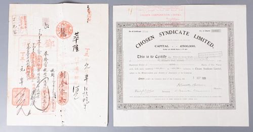 SCRIPOPHILY ITEMS FROM HONG KONG