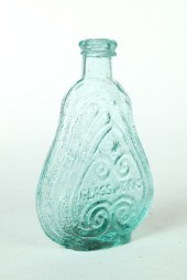 SCROLL FLASK.  Louisville Glas