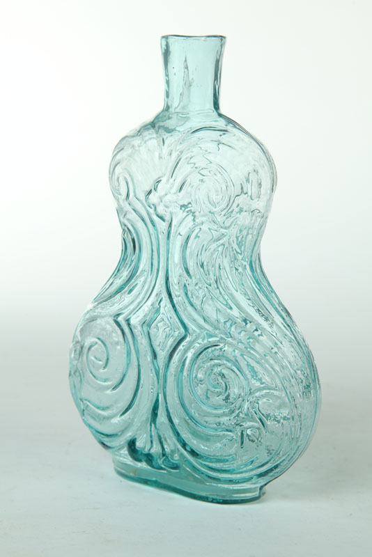 SCROLL FLASK.  Probably Pittsburgh