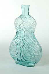 SCROLL FLASK.  Probably Pittsb