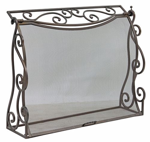 SCROLLED WROUGHT IRON HINGED MESH