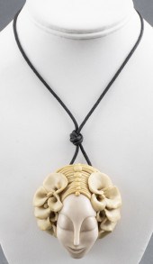 SCULPTURAL RESIN & BONE FACE P