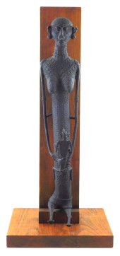 +SCULPTURE: 20TH C. BENIN BRON
