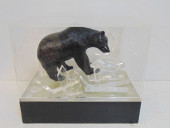 SCULPTURE, BLACK BEAR ON ICY B
